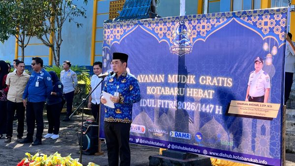 Pemkab Kotabaru melepas 94 peserta Mudik Gratis 2026 di Terminal Stagen. Program ini memberikan layanan transportasi aman dan gratis bagi warga Kotabaru