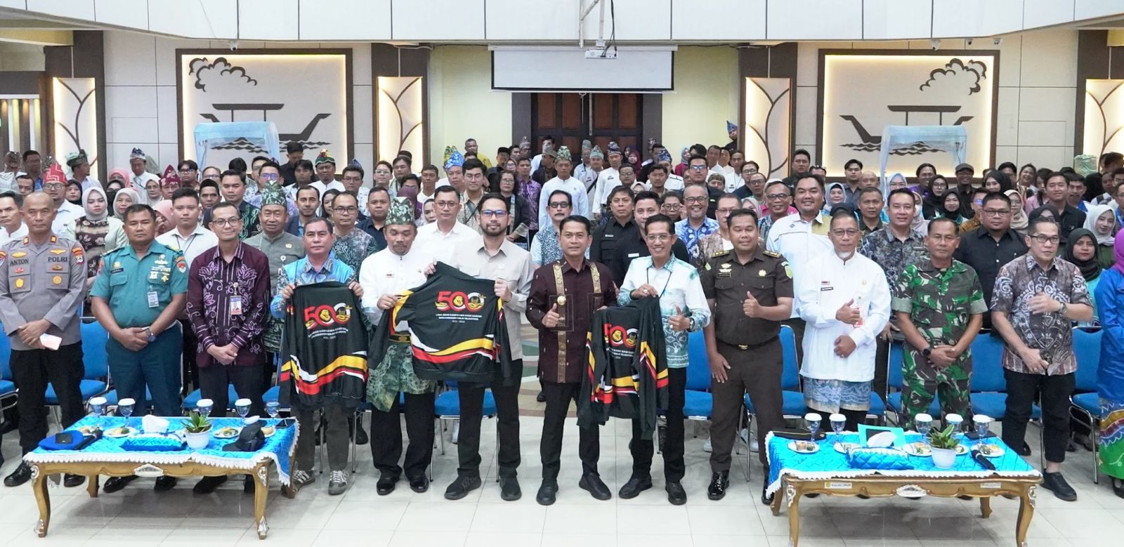 Wali Kota Yamin HR meluncurkan logo 500 Tahun Banjarmasin. Pemko targetkan 500 kegiatan yang berdampak nyata bagi ekonomi dan lingkungan selama tahun 2026.